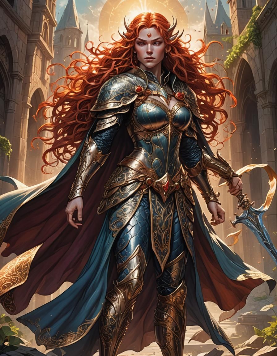 Voluptuous Elf in Comic Book Art Style