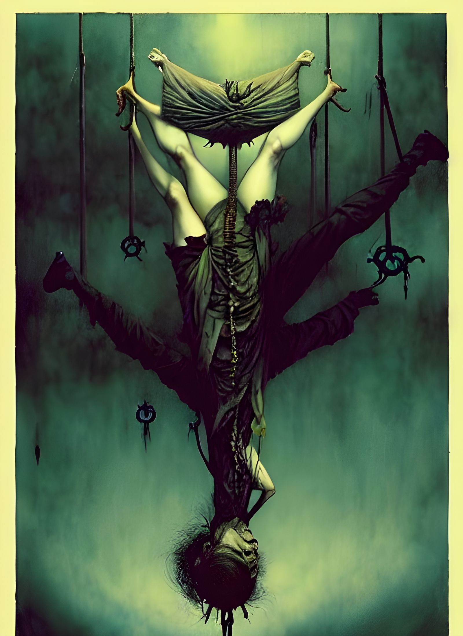 Eldritch Hanged Man: Detailed Illustration