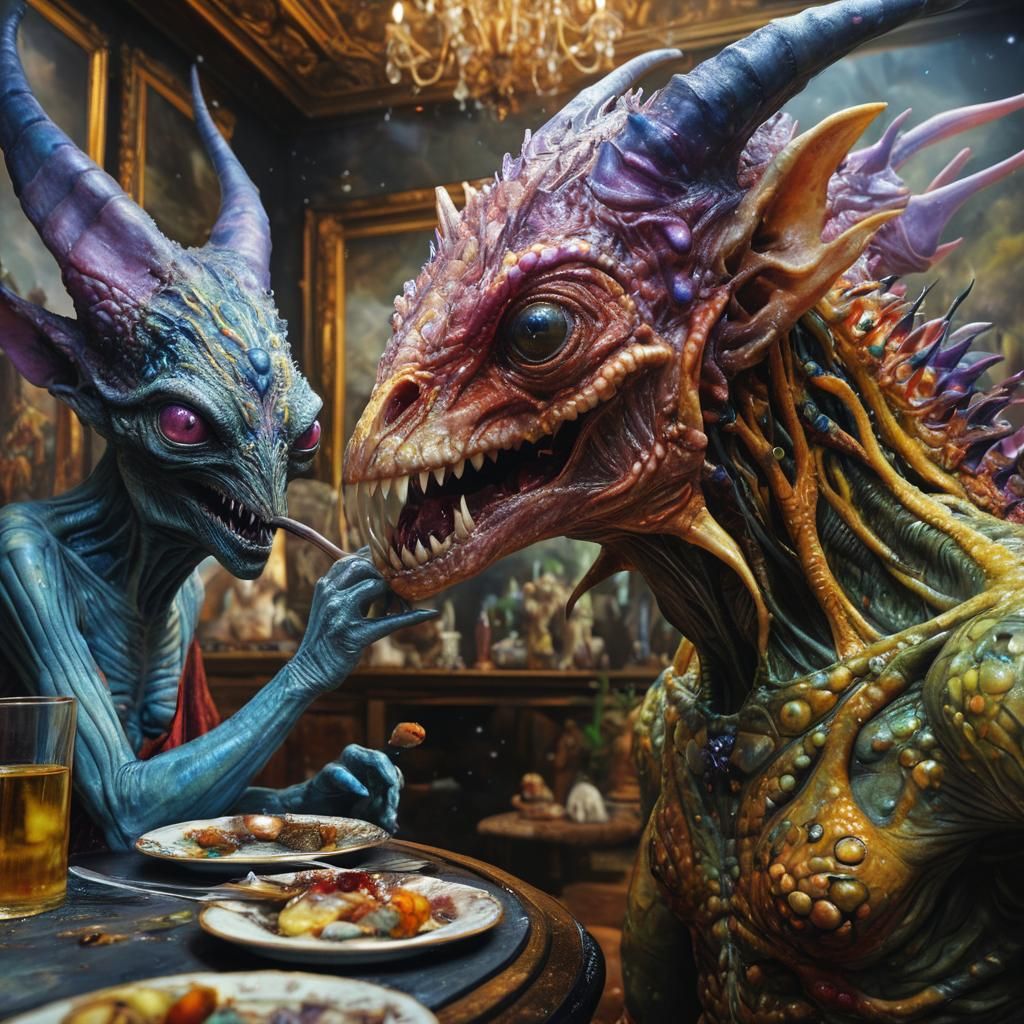 Epic Masterpiece of Hyperrealistic Xeno Biology Creatures