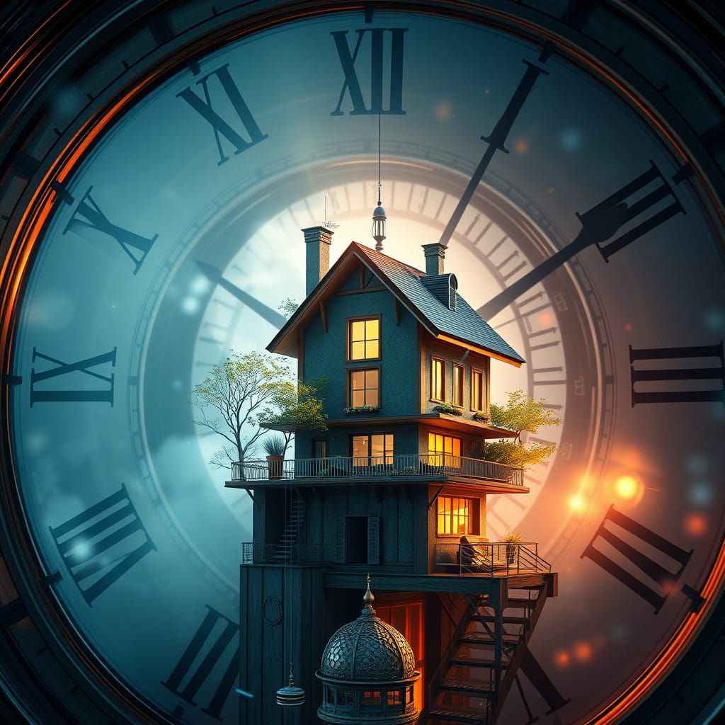 Futuristic Eco House in Grandfather Clock Pendulum