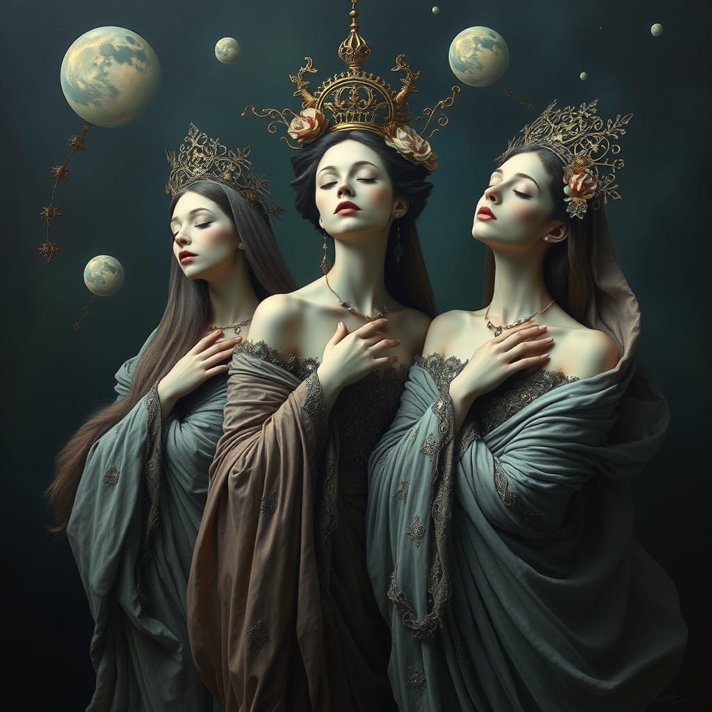 Surrealist Maidens in Ephemeral Harmony