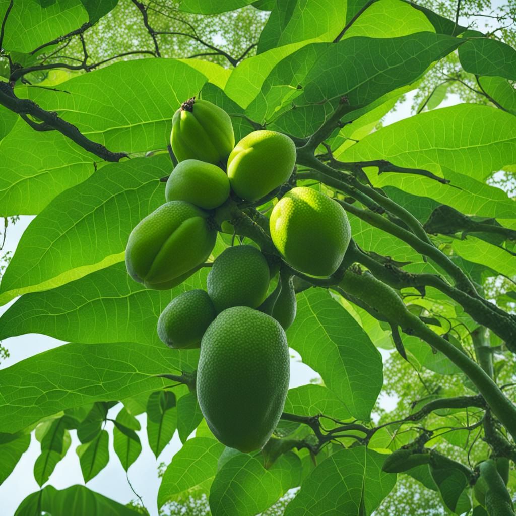 Pawpaw Plant in Natural Setting