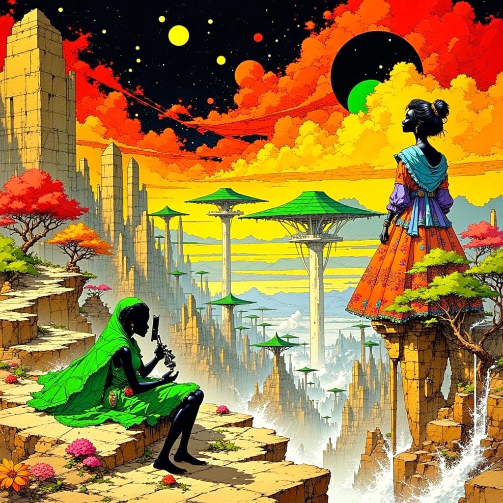 Retrofuturist Space Opera in Baroque Style