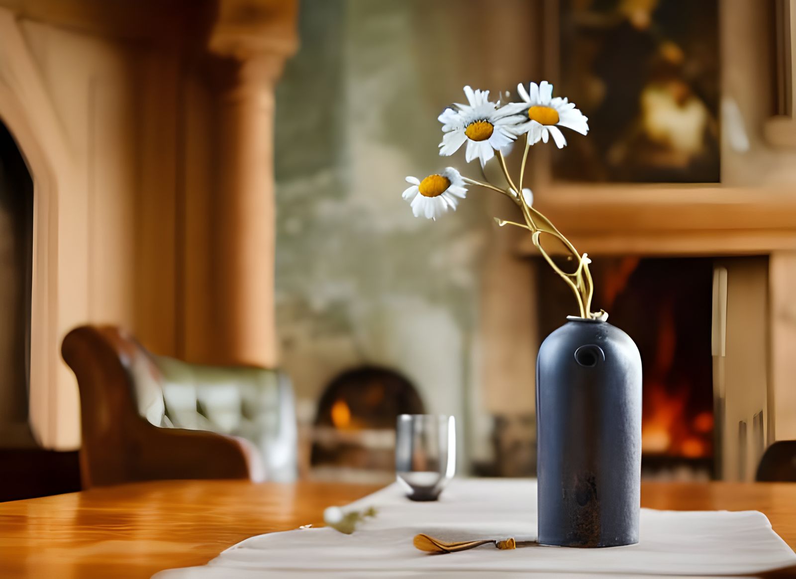 Cozy Gathering by Firelight: A Hyperreal Scene