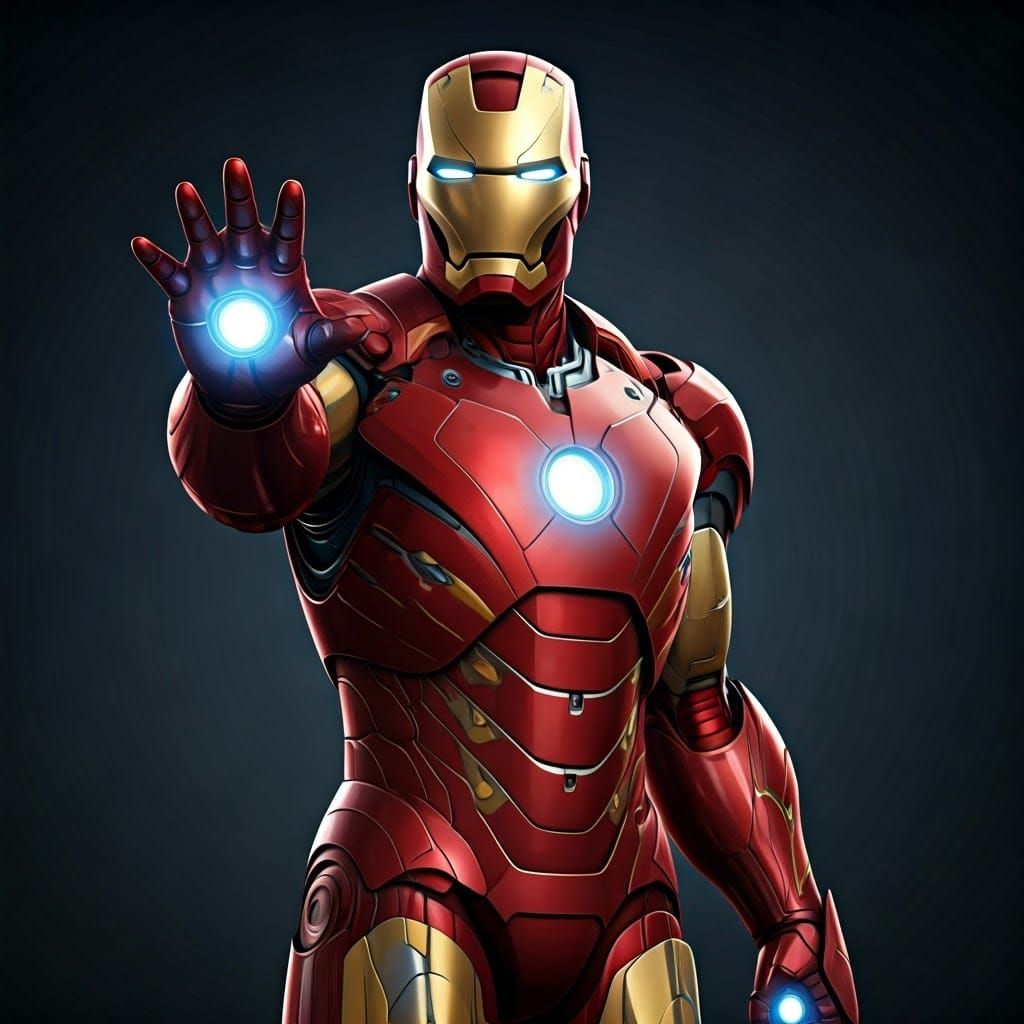 Marvel Iron Man in Epic Comic Book Style