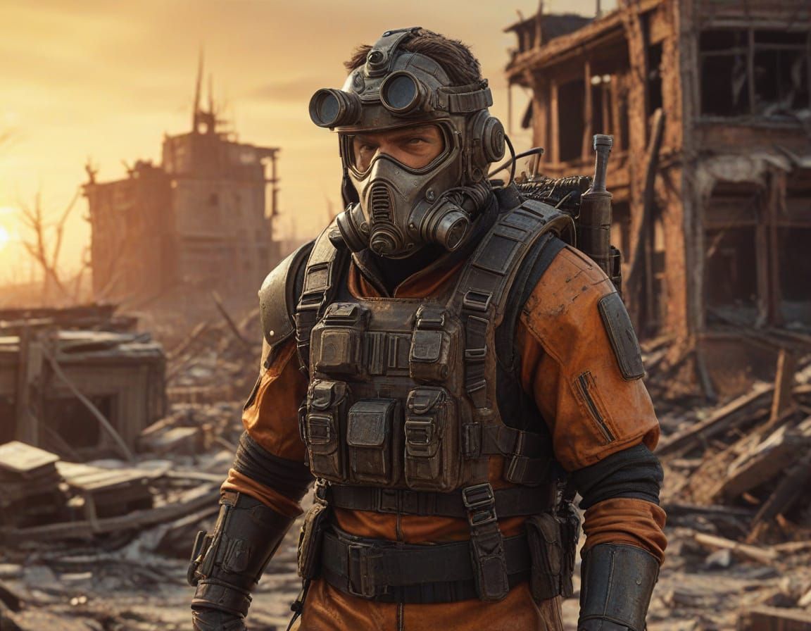 Post-Apocalyptic Survivor in Greg Rutkowski Style