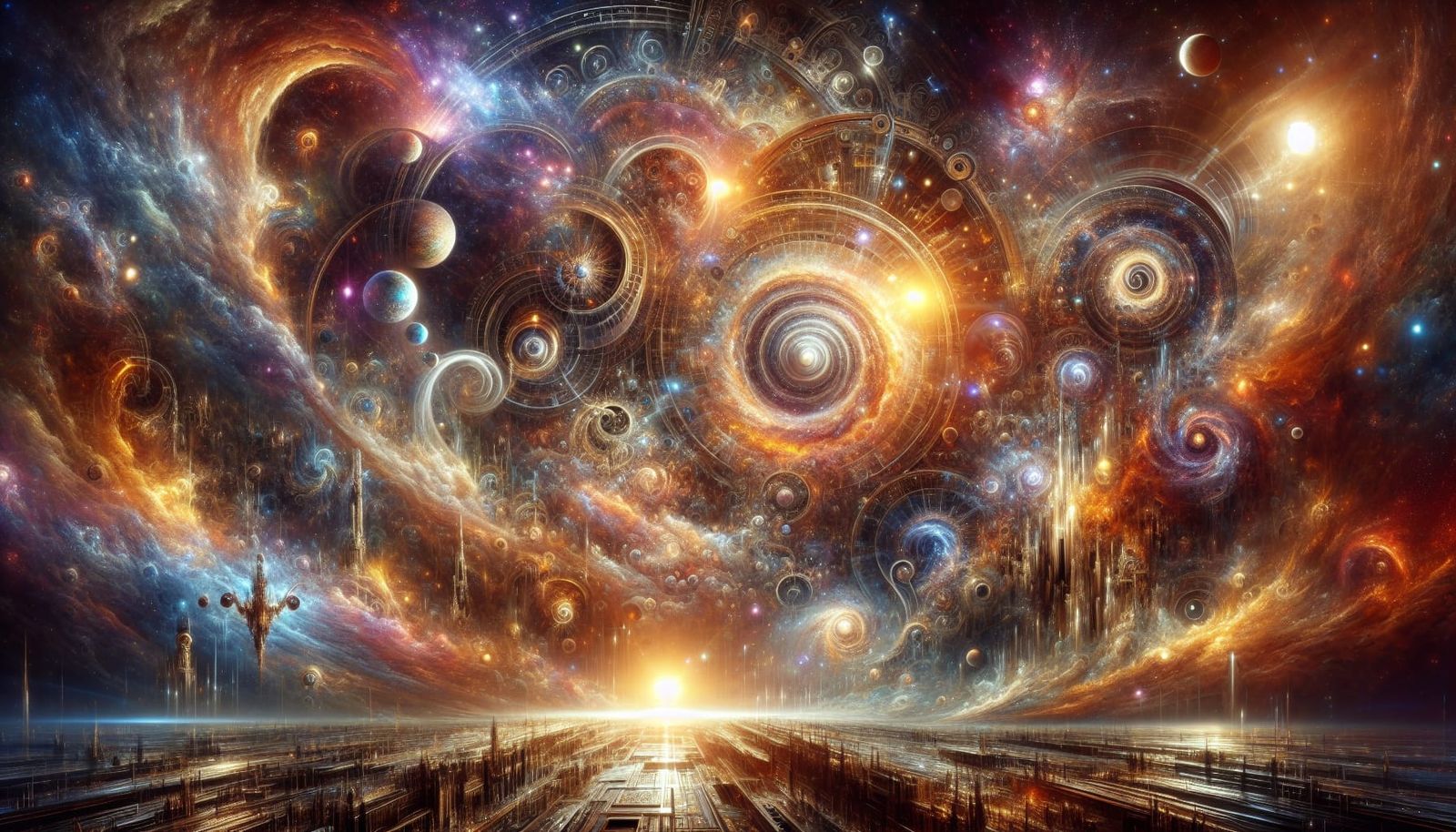 Epic Space and Time Digital Matte Painting