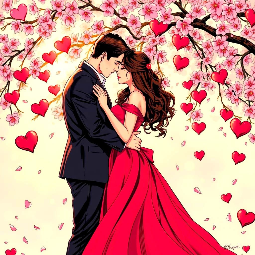 San Valentín in Comic Book Style