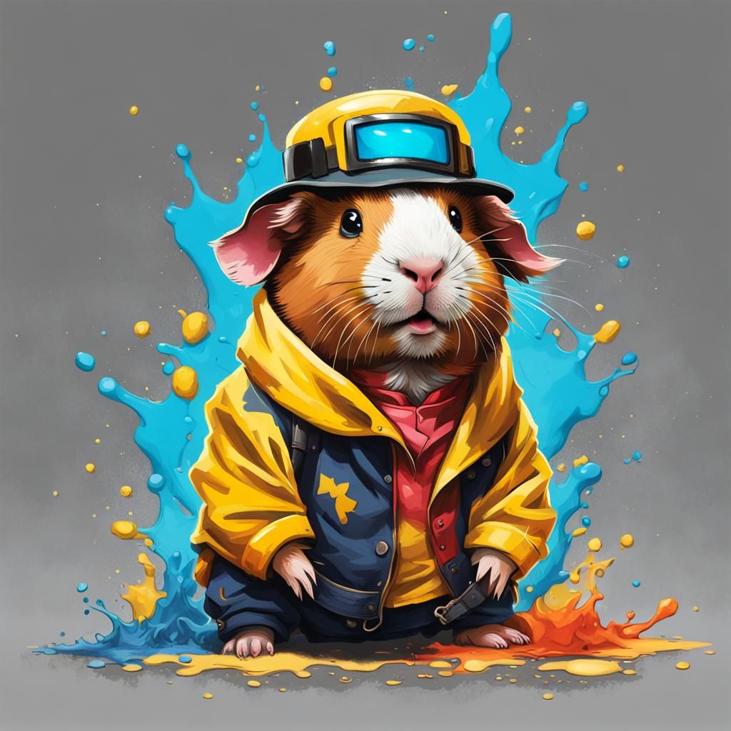 Pokemon Guinea Pig in Graffiti Street Art