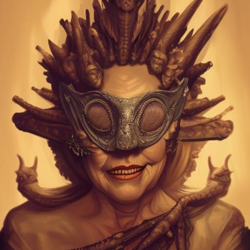 Lizard masquerade mask