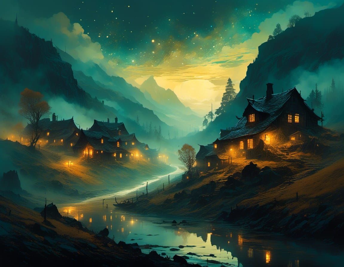 Twilight in the valley