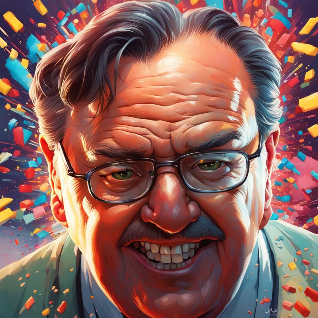 Hyperrealistic Portrait of Dr. Osgood Ugh in Splash Art Styl...