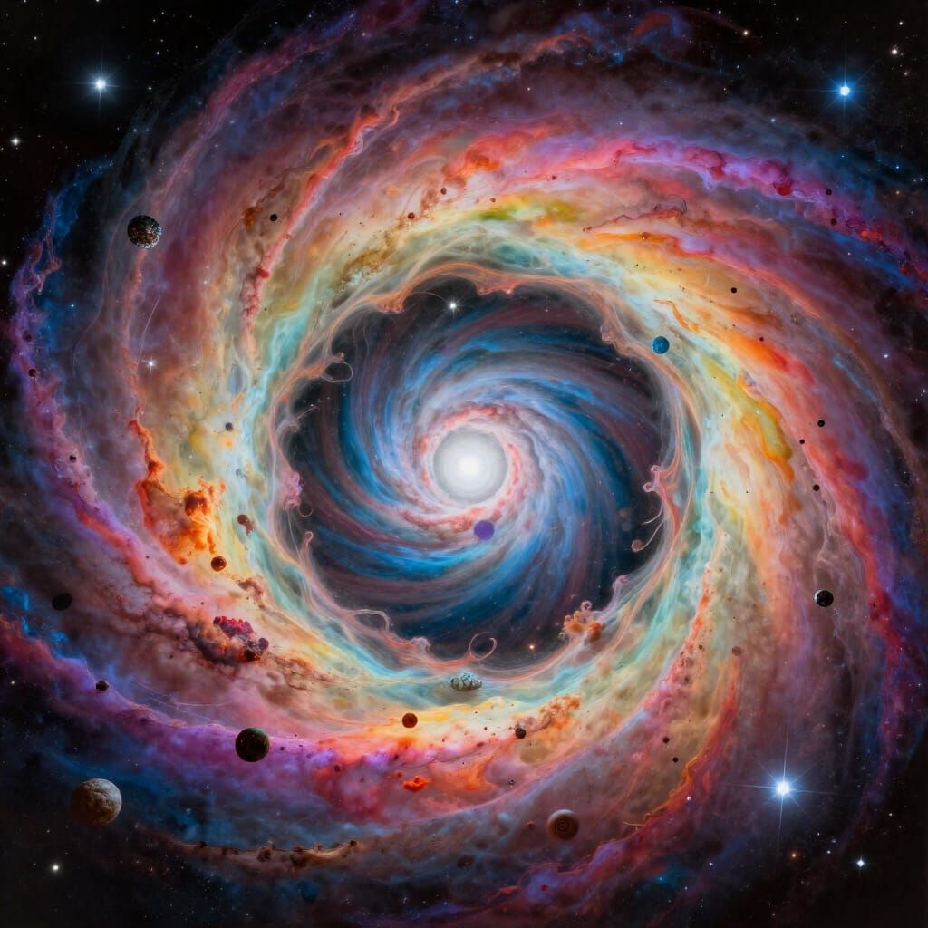 Surreal Wormhole Journey Through Cosmic Nebulae