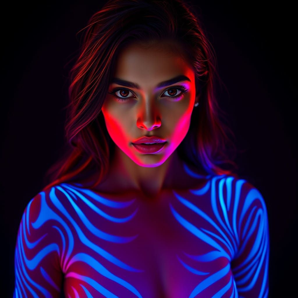 Ethereal Neon Goddess