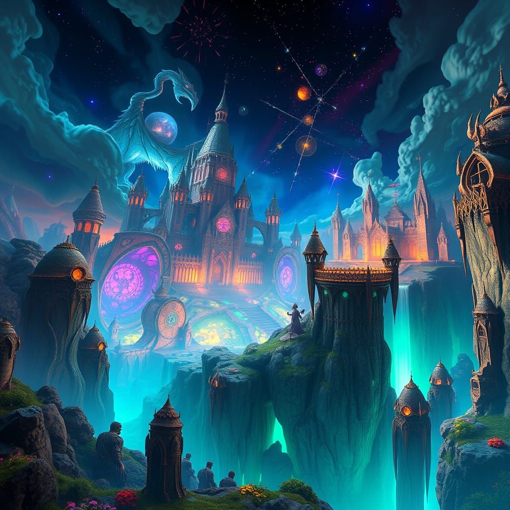 Stunning Fantasy Realm in Deep Colors and Intricate Detail