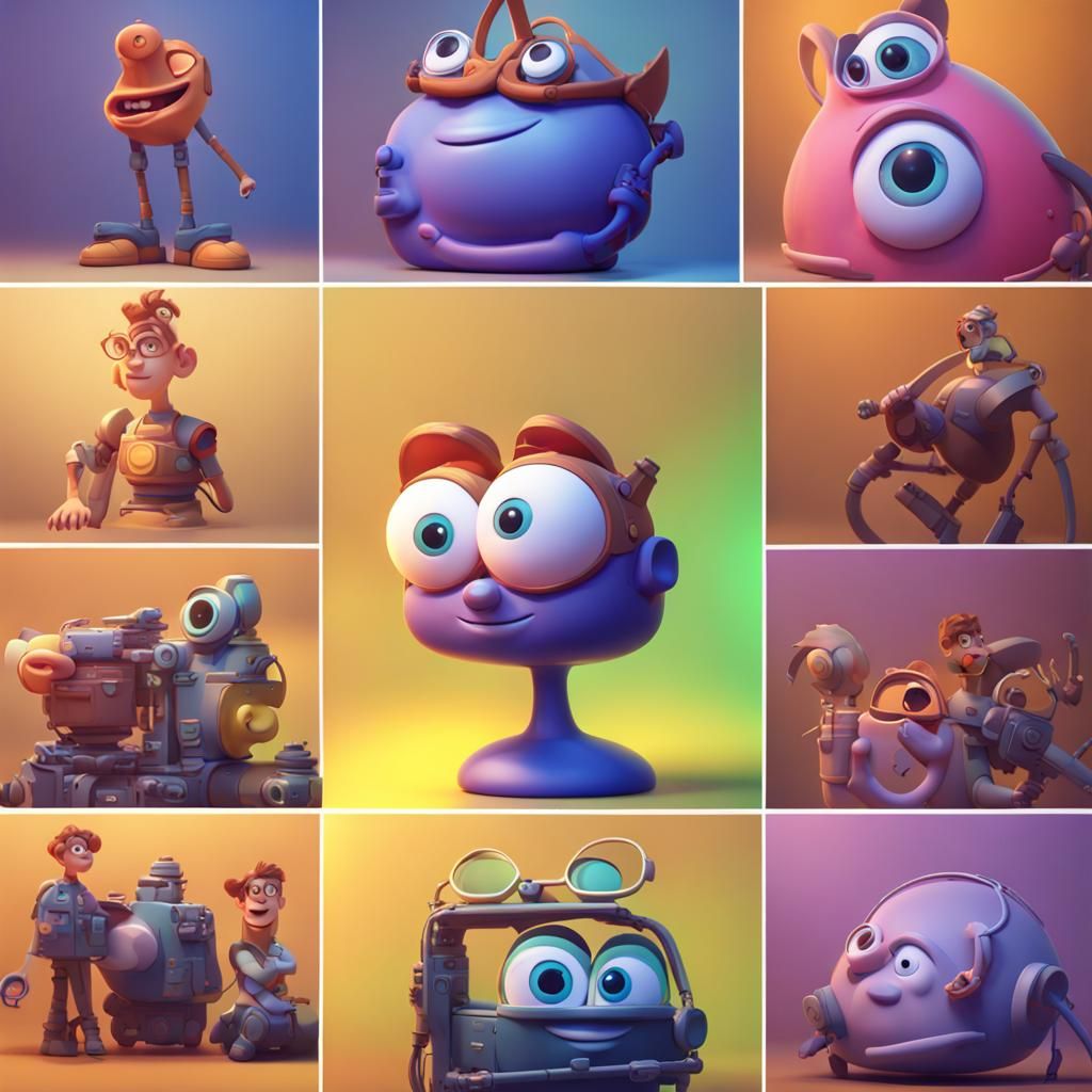 Interesting Scene in Pixar Disney 3D Style