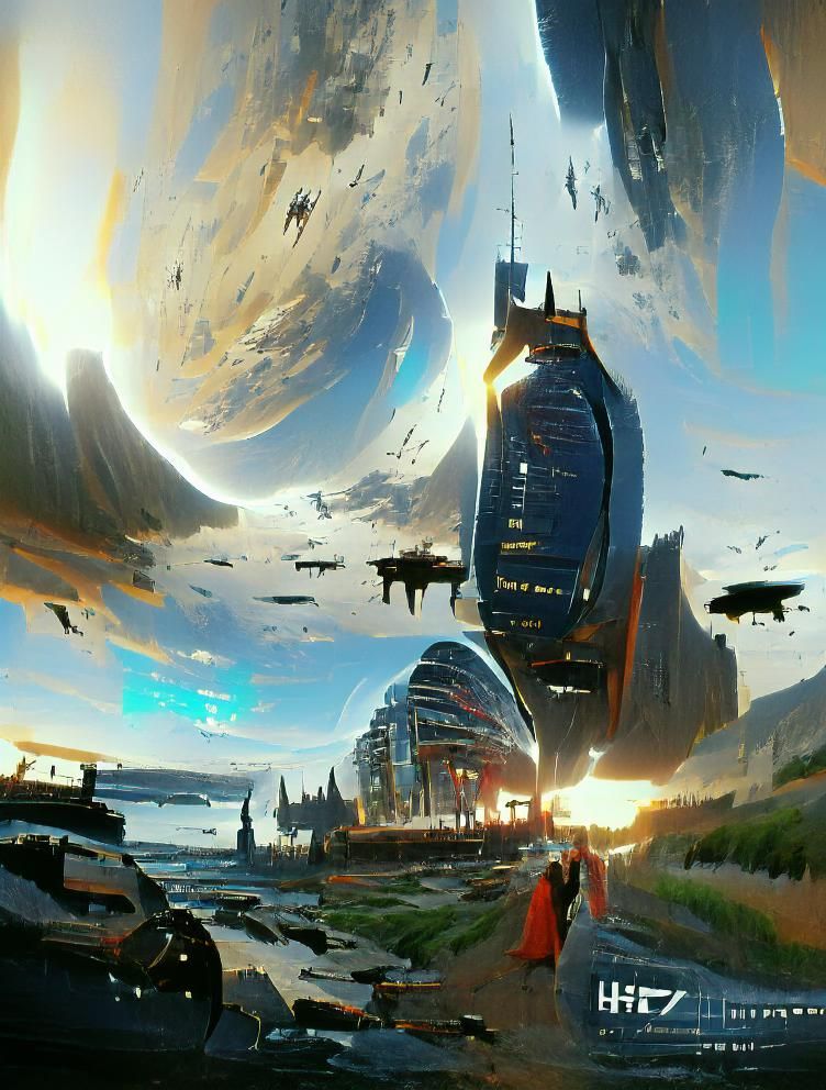 Sci-Fi City Horizon Art