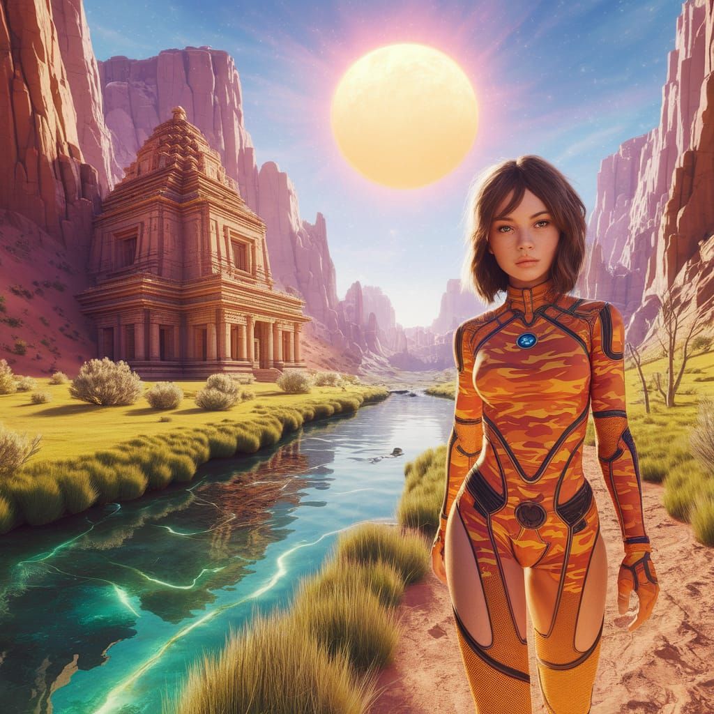 Venusian Warrior in Harmony with Nature