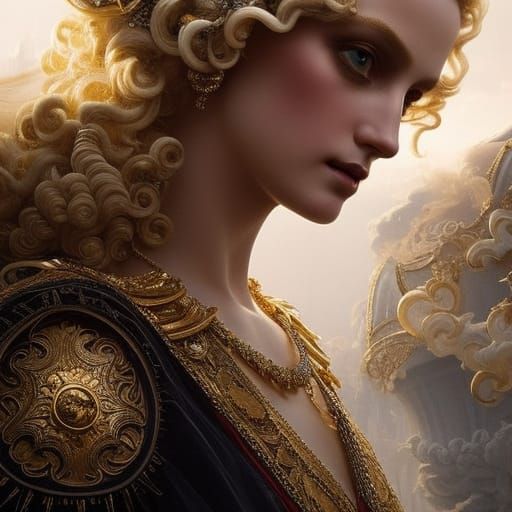 Queen Juno in Baroque Rococo Style