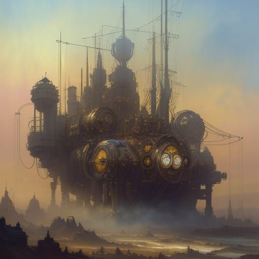 Steampunk Machine Powered by Chromatic Engineers