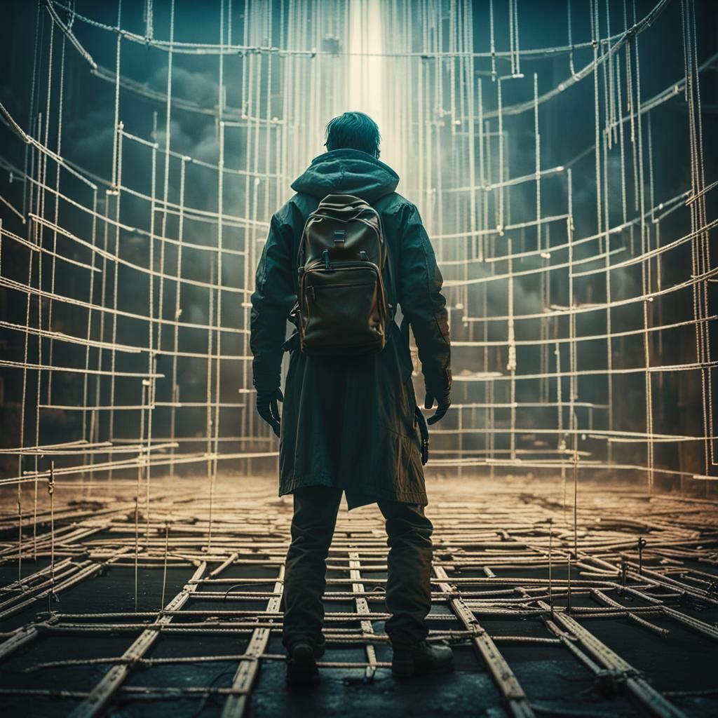 Post-Apocalyptic Scientist Crossing Dimensional Portal