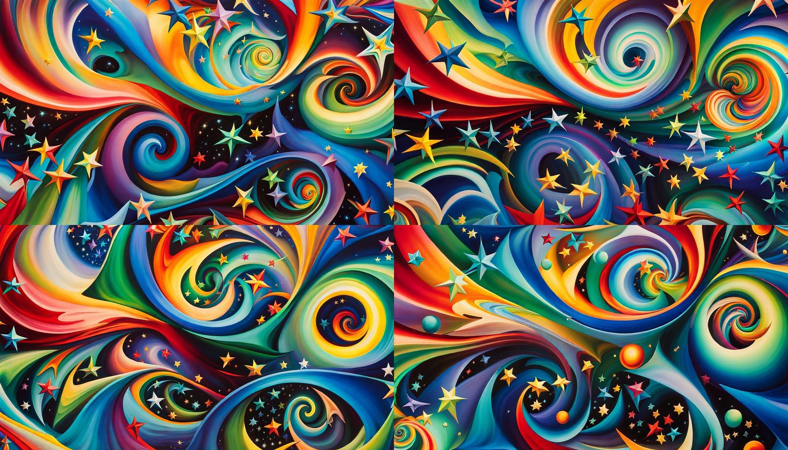 Vibrant Star Cluster Formation in Impasto Style