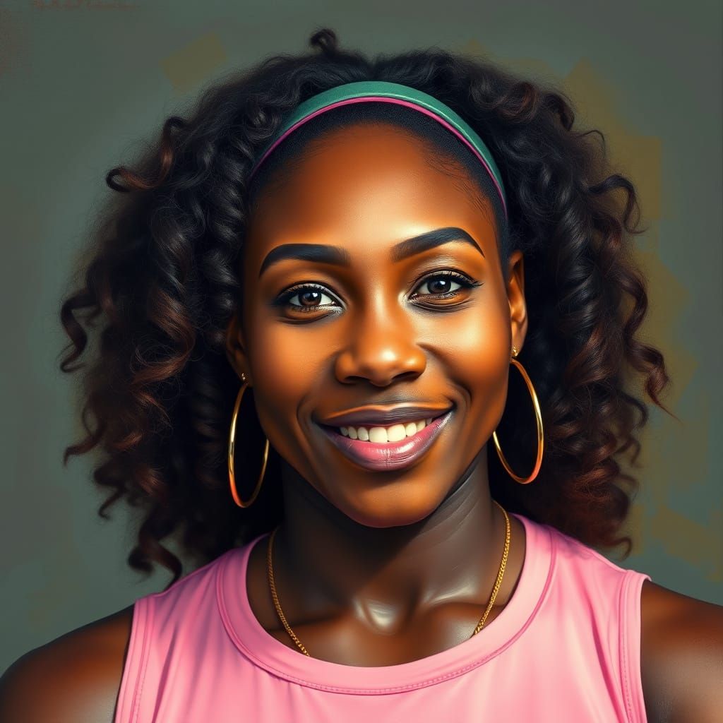 Striking Portrait of a Tennis Champion