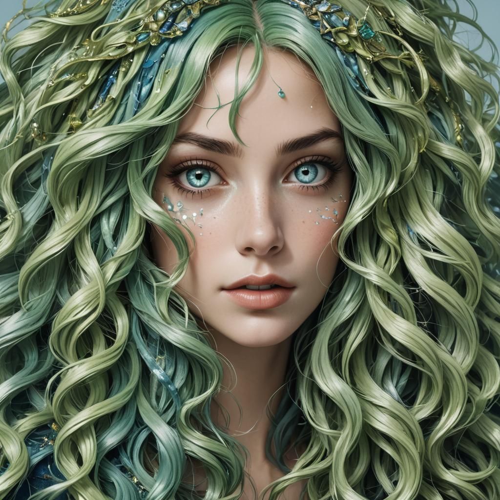 Magical Enchantress with Knight in Fantasy Art Style