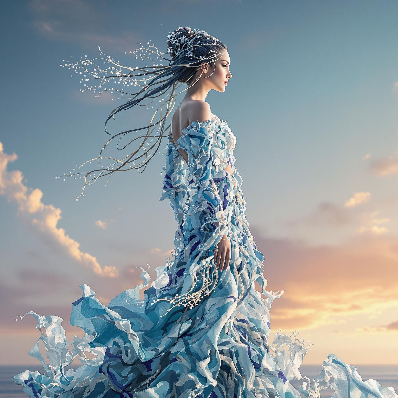 Alcyone, Protectress of Sailors, in Dreamlike Matte Painting