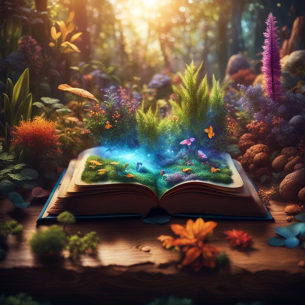 Glowing Book Opens to Fantasy World