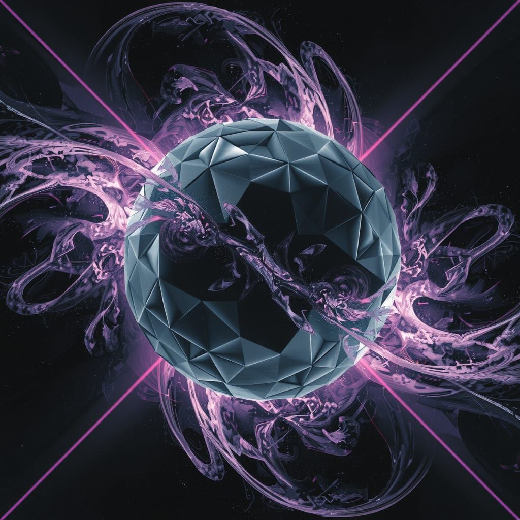 Mathematical Vortex in Neon Hues