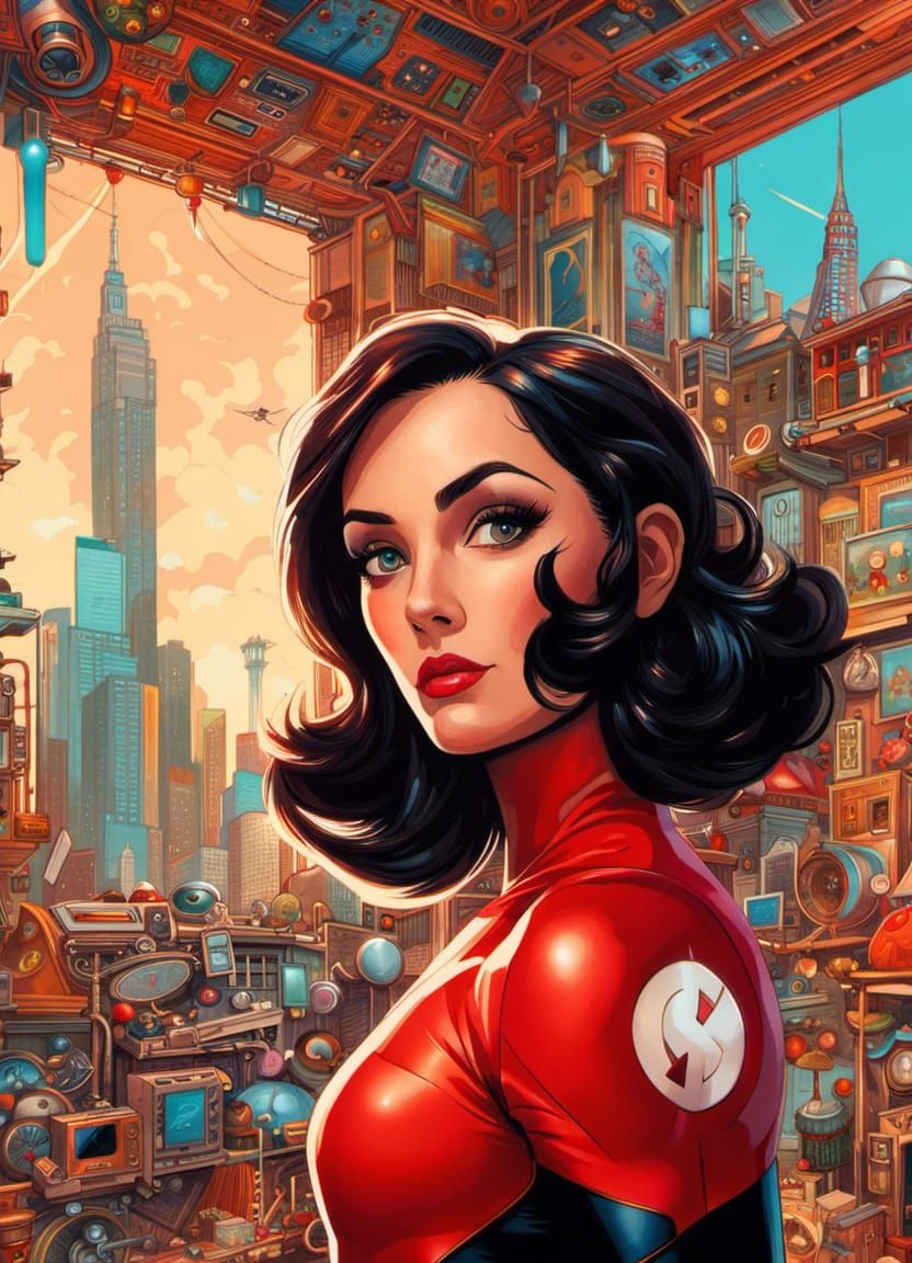 Elastigirl Portrait in Luxury House: Hyperrealistic Digital ...