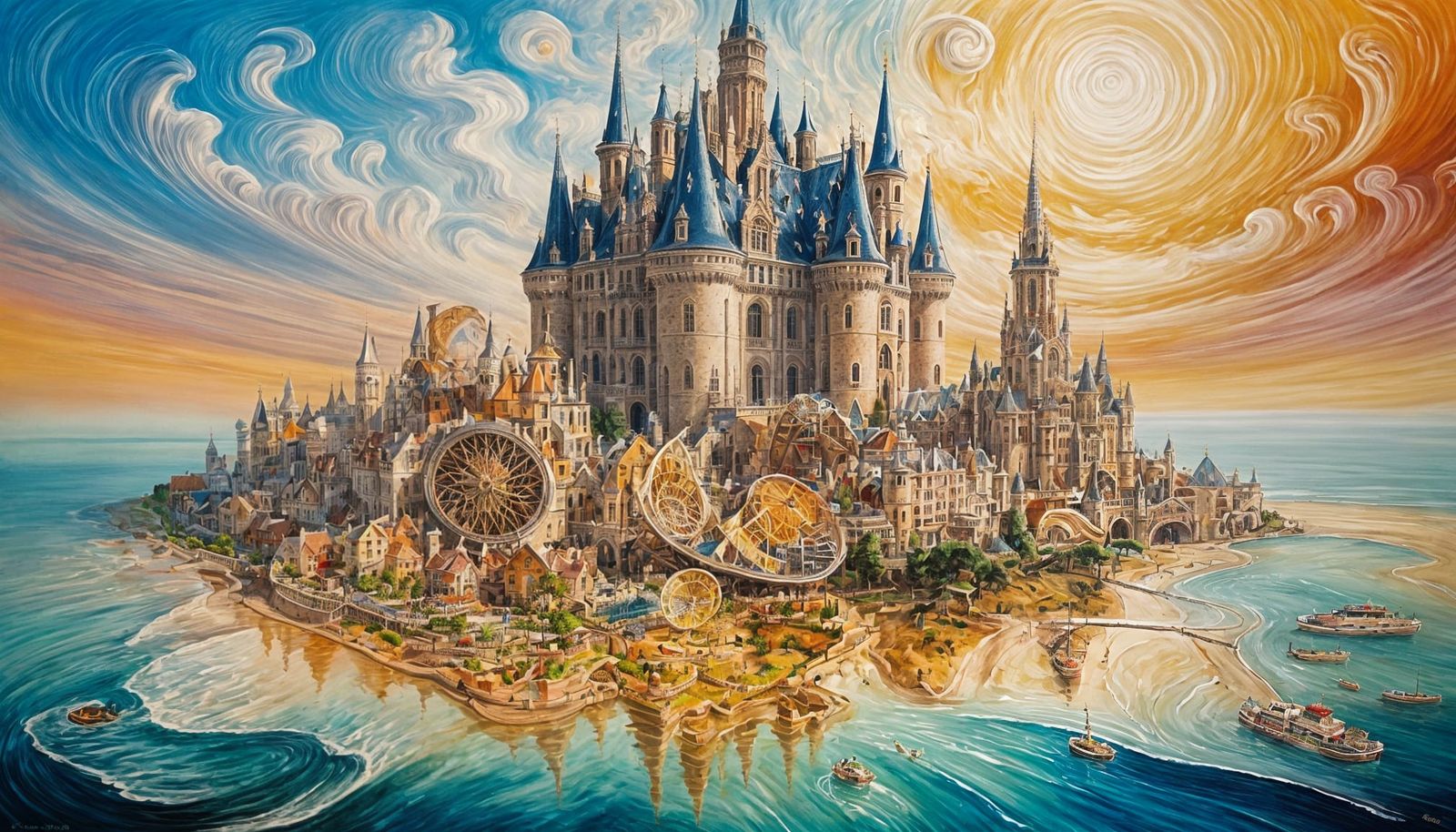 Surreal Shell Castle Inspired by Salvador Dali