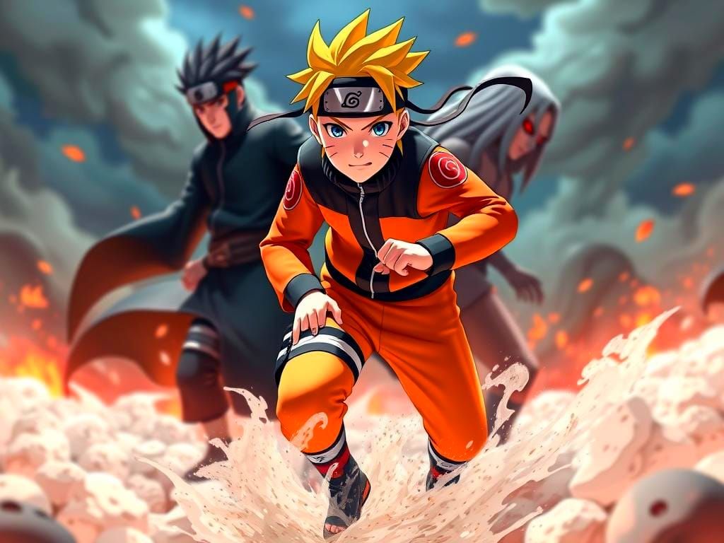 Naruto Uzumaki in 3D Rendered Anime Fight