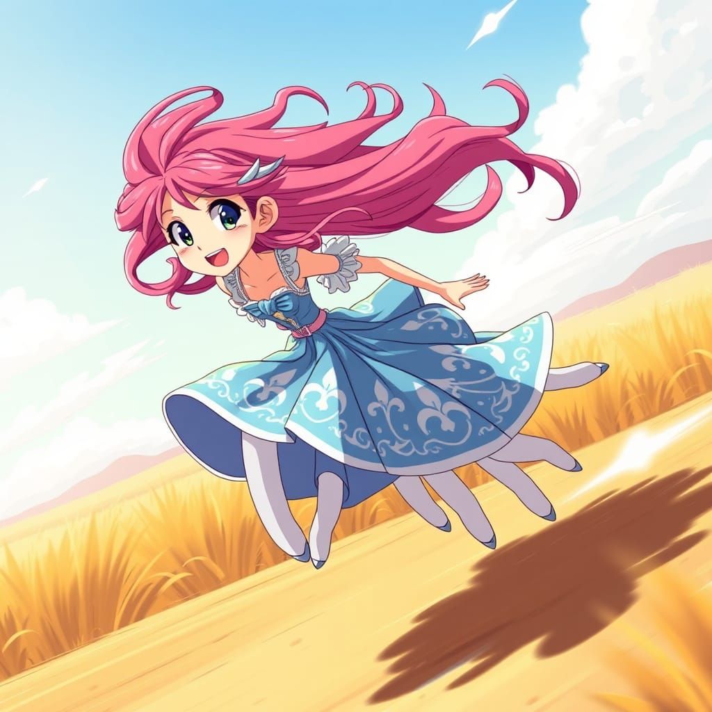 Anime Princess Runs at Superhuman Speed