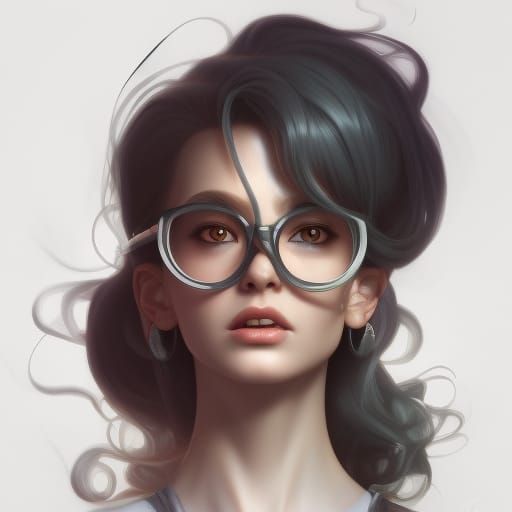 Anime-Inspired Portrait of a Girl with Silver Eyes