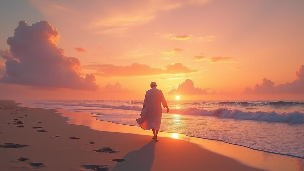 Sunset Beach Walk Inspired by High Fantasy Art