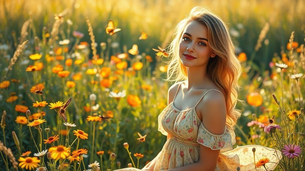 Dreamy Summer Afternoon in Vibrant Floral Paradise