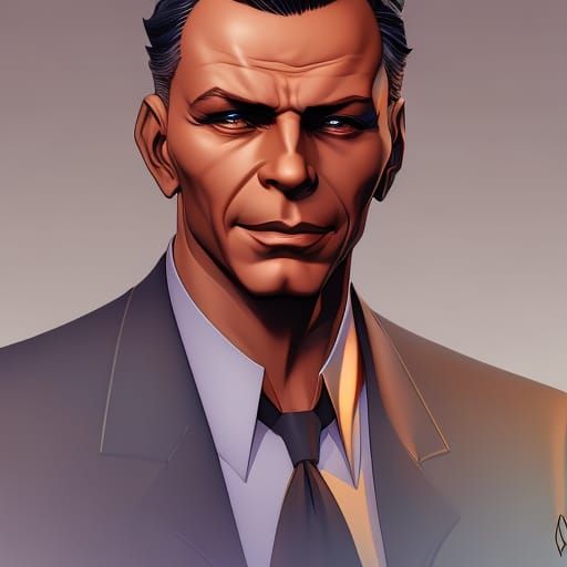 Frank Sinatra Portrait in Jack Kirby Style