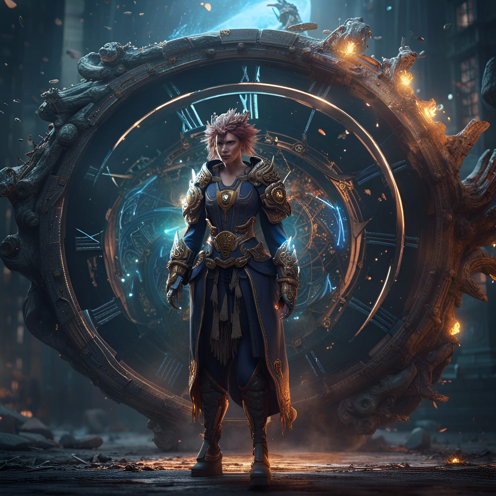 Time Bender: A Matte Painting of Temporal Powers