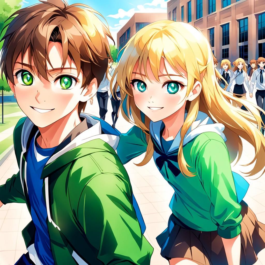 Children Playing and Teenagers Smiling: A Double Portrait