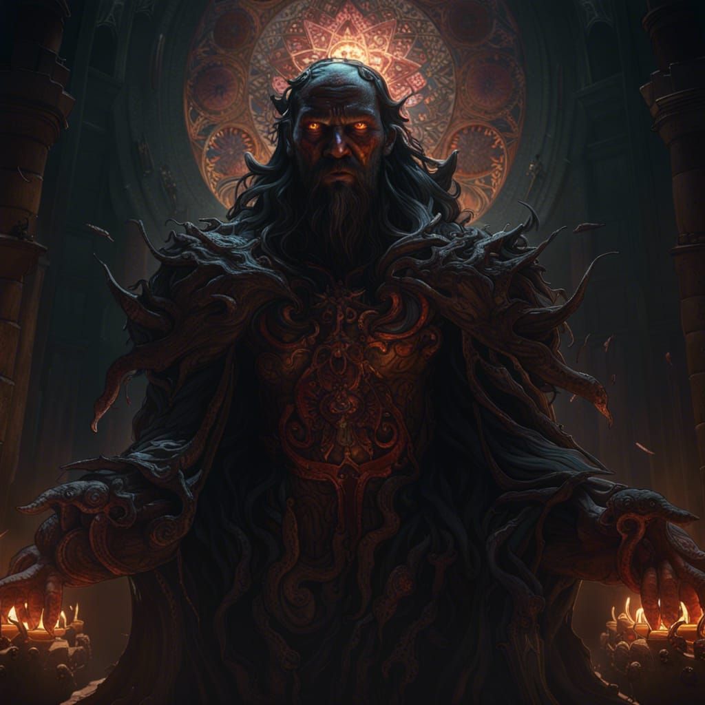 Dark Fantasy Antichrist Concept Art in 8k