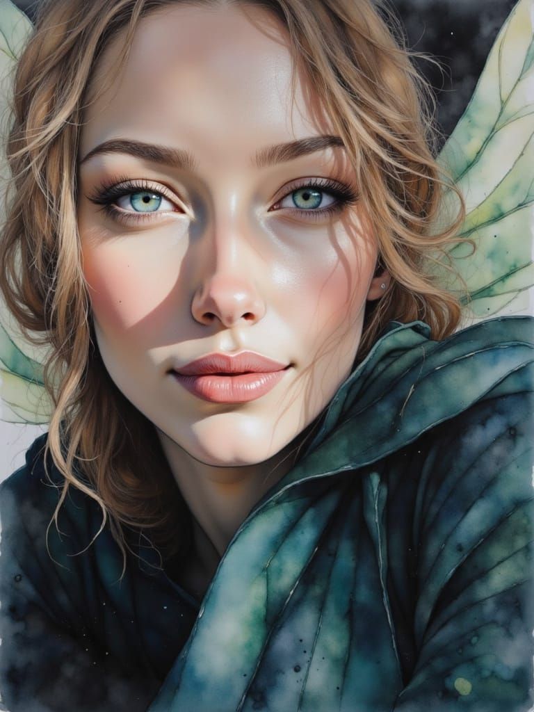 Ethereal Faerie Queen in Emerald Splendor