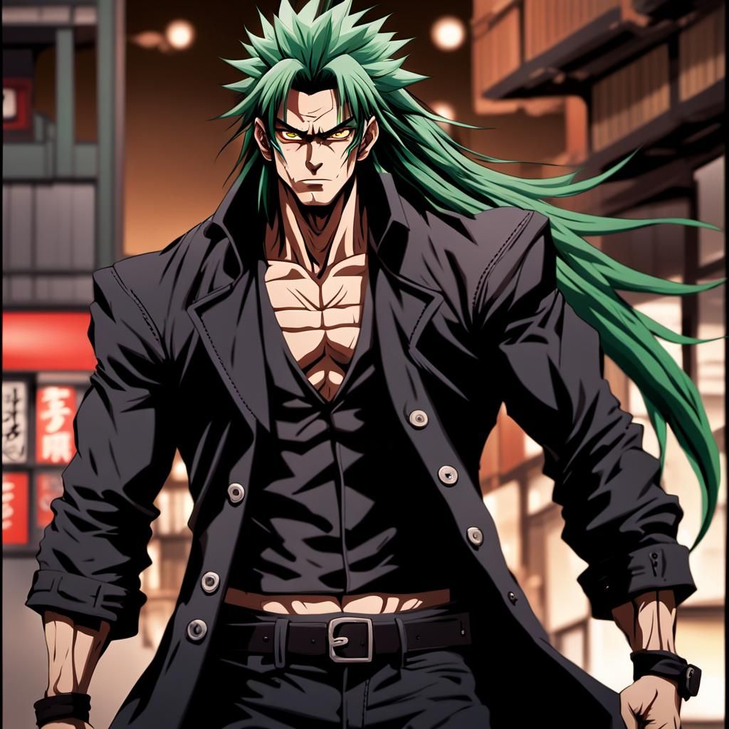 Manga Portrait of Figure in Trenchcoat