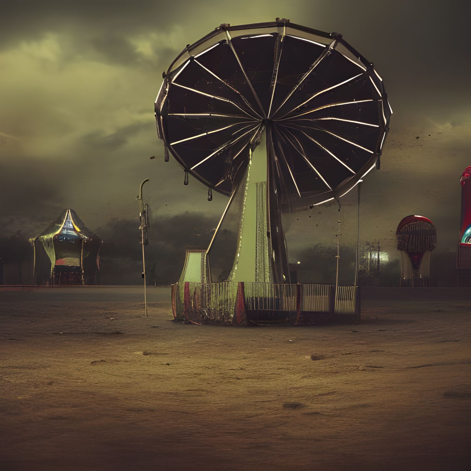 Dystopian Abandoned Carnival in Digital Matte Painting
