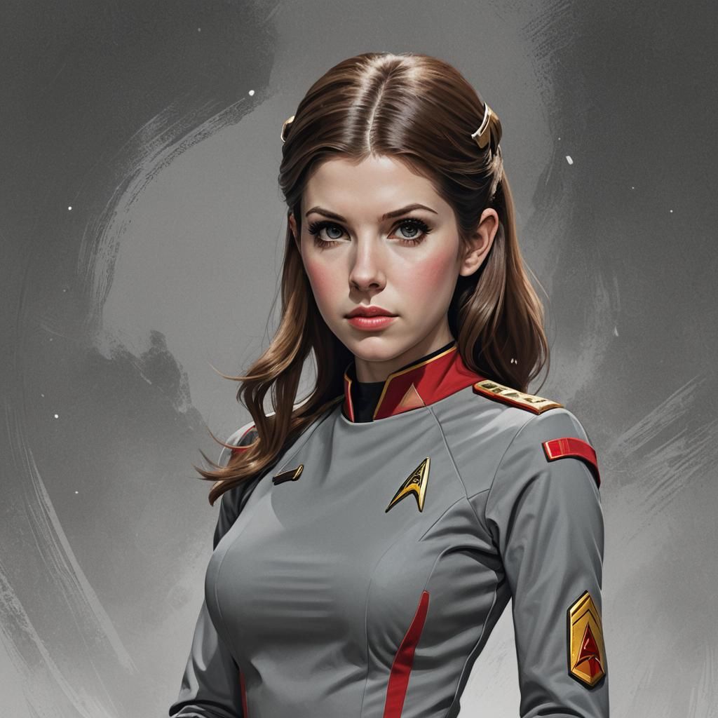 Anna Kendrick as Captain Kirk's Companion in a Retro-Futuris...