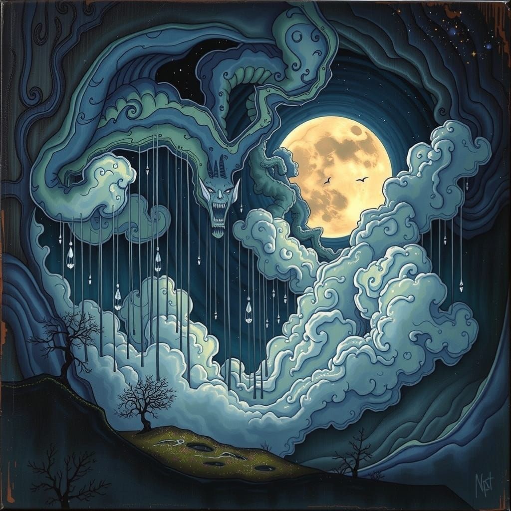 Abstract Dusk and Dawn Conceptual Art