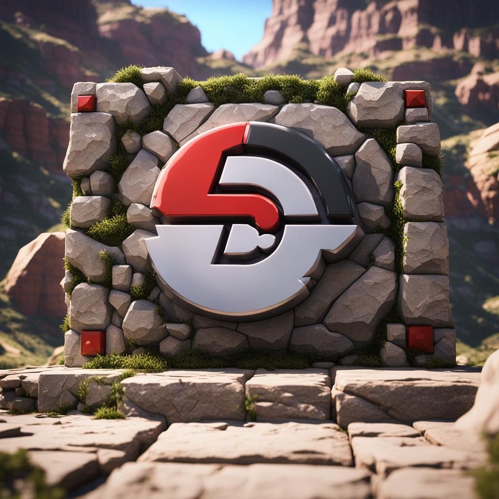 Pokemon Team Rocket Logo Carved in Stone