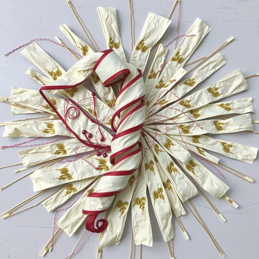 Abstract Swirling Red Forms