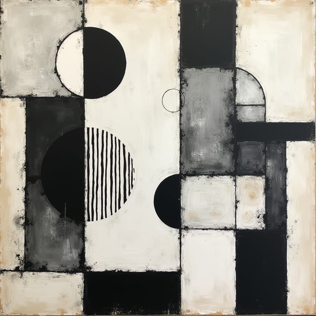 Bold Geometric Forms in High Contrast